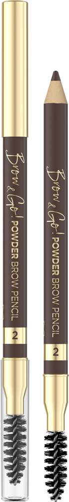 Eveline Cosmetics Brow&Go Powder Precision Eyebrow Pencil No. 2 Medium Brown