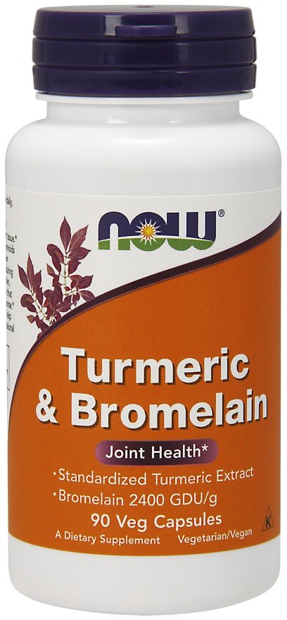 Now Foods Turmeric & Bromelain Wspomaga Zdrowie Stawów 90 Kapsułek