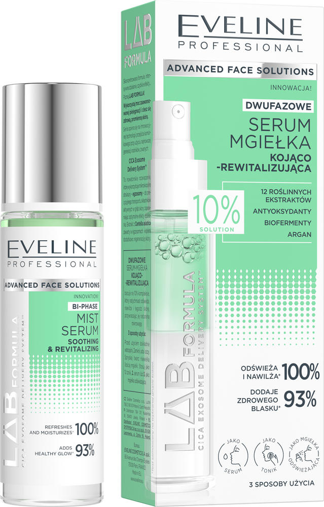 Eveline Lab Formula Dwufazowe Serum-Mgiełka Kojąco-Rewitalizująca 30ml