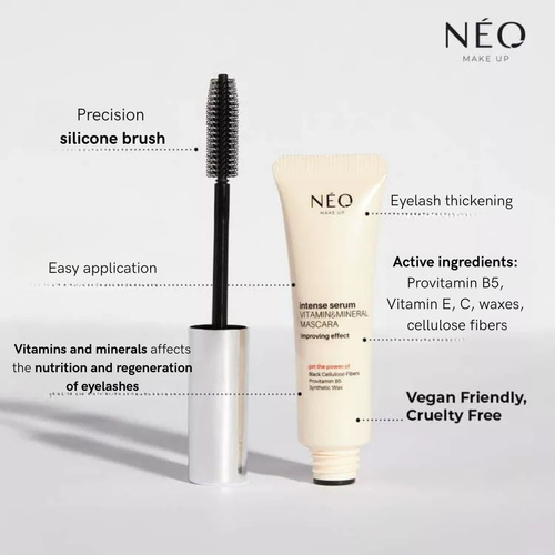 Neo Makeup Intense Serum Vitamins and Minerals Nourishing Mascara Black 9ml