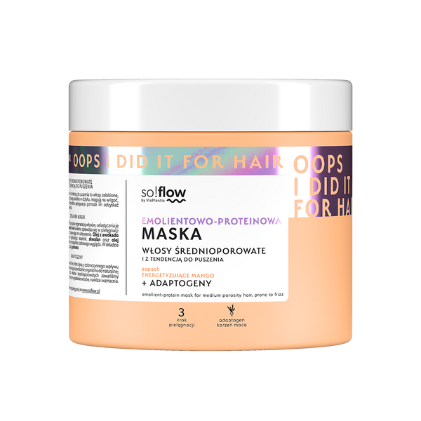 So!Flow Emollient Protein Mask for Medium Porosity Hair with Frizz Tendency 400ml