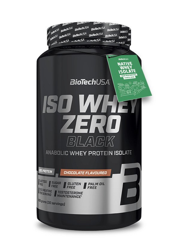 BioTechUSA Iso Whey Zero Black Waniliowy Izolat Białka Serwatkowego z Kreatyną i Cynkiem 908g