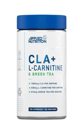 Applied Nutrition CLA L-Carnitine and Green Tea Supplement for Body Composition 100 Capsules