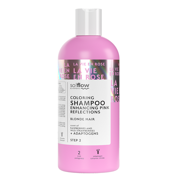 So!Flow Colouring Shampoo with Pink Reflections for Blonde Hair 300ml