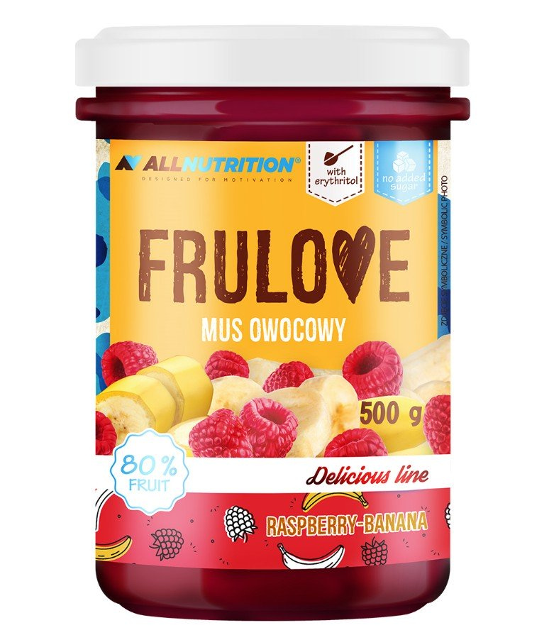 Allnutrition Frulove Mus Malinowo Bananowy Bez Cukru 500g