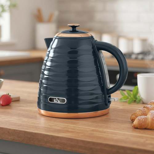 HOMCOM 3kW Rapid Boil Honeycomb Kettle - Dark Blue