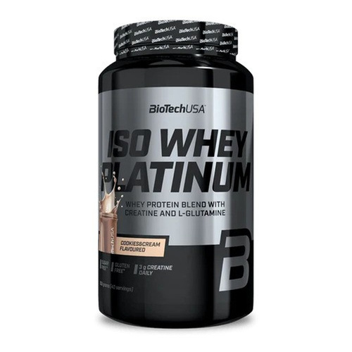 BioTechUSA Iso Whey Platinum Białko serwatkowe, Ciastka i śmietanka 908g