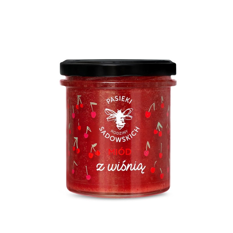 Pasieki Sadowskich Honey with Cherry 430g