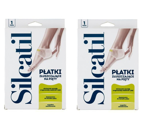 2x Silcatil Płatki Złuszczające na Pięty 1 Para