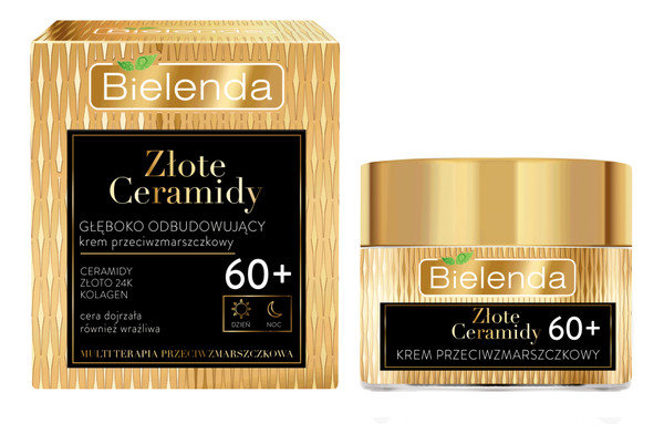 Bielenda Gold Ceramides Deeply Rebuilding Anti Wrinkle Day and Night Cream 60+ 50ml