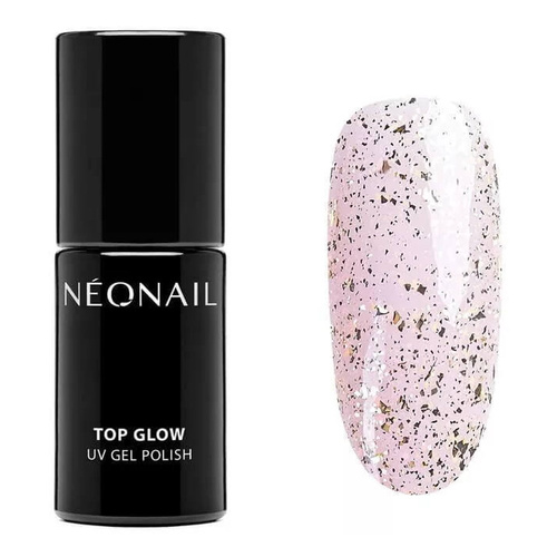 NeoNail UV/LED Soak Off Top Hybrydowy Glow Gold Flakes 7.2ml