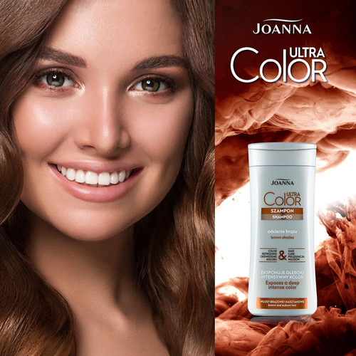 Joanna Ultra Shampoo for Brown Hair Natural Fluffiness and Volume Intensive Color 200ml