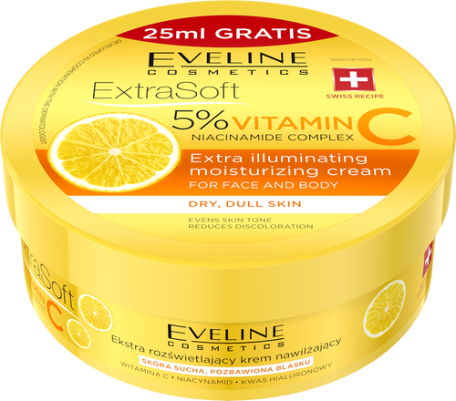 Eveline Extra Soft Brightening Moisturising Cream with Vitamin C and Niacinamide 200ml