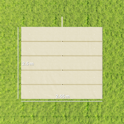 Outsunny Retractable Pergola Cover, 2.55 x 2.5 m Replacement Canopy Fabric for 3 x 3 m Frame, Roof Top Only, Cream White