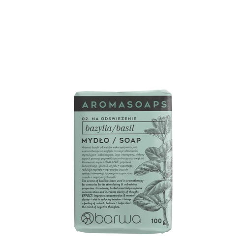 Barwa Aroma Soaps Odświeżające Mydło w Kostce Bazylia 100g