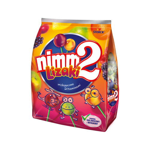 Nimm2 Lizaki Wzbogacone Sokami Owocowymi i Witaminami 80g