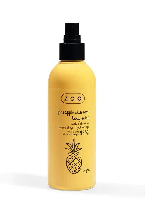 Ziaja Ananas Energetyzująco-Nawilżająca Mgiełka do Ciała z Kofeiną 200ml