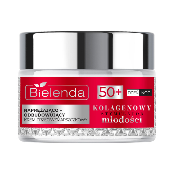 Bielenda Collagen Youth Stimulator Naprężająco-Odbudowujący Krem Przeciwzmarszczkowy 50+ 50ml