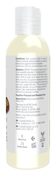 Now Foods Solutions Multi-Purpose Shea Nut Oil for Body Scalp and Hair 473ml