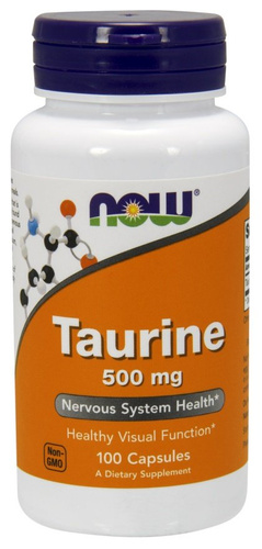 Now Foods Tauryna 500mg Wspomaga Zdrowe Widzenie 100 Kapsułek
