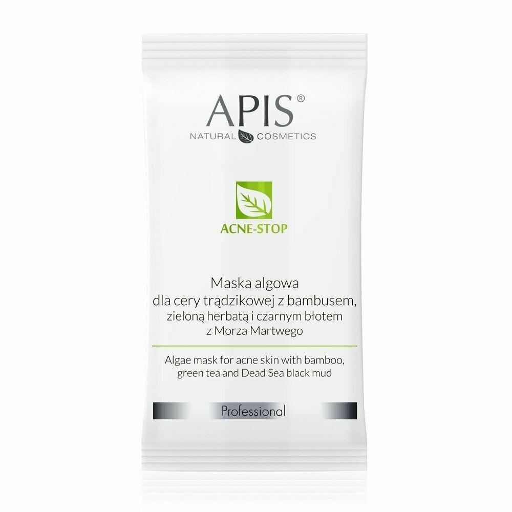 Apis Professional Acne Stop Maska Algowa z Bambusem Zieloną Herbatą dla Cery Trądzikowej 20g