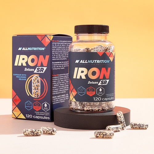Allnutrition Iron SR Żelazo o Przedłużonym Uwalnianiu 120 kaps.