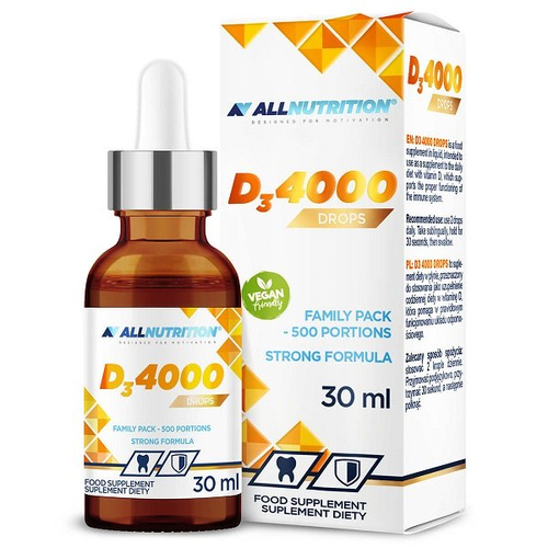 Allnutrition Vit D3 4000 w Kroplach wspierająca odporność 30ml