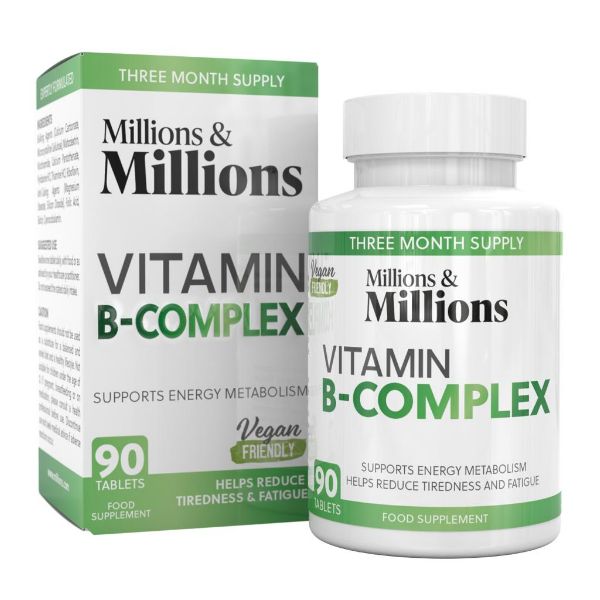 Millions & Millions Vitamin B-Complex Energy Metabolism Support 90 Tablets