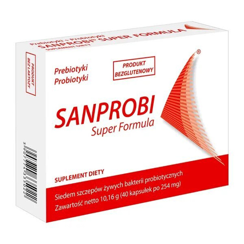 Sanprobi Super Formuła na Wsparcie Mikroflory Jelitowej 40 Kapsułek