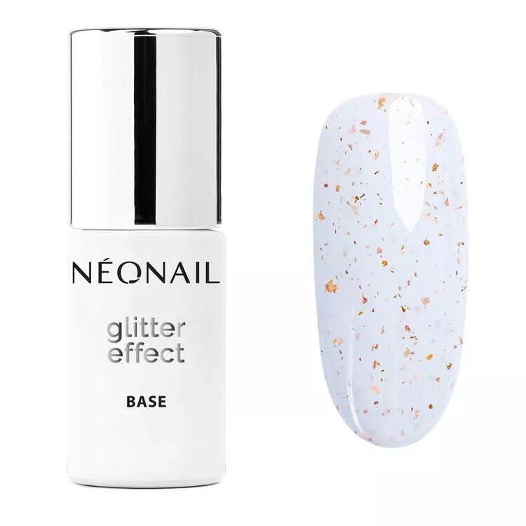 NeoNail UV/LED Baza Hybrydowa Glitter Effect Base White Sparkle 7.2ml