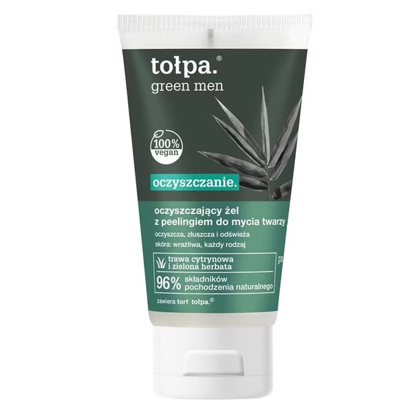 Tolpa Green Men Cleansing Gel Face Scrub for Sensitive Skin 150ml