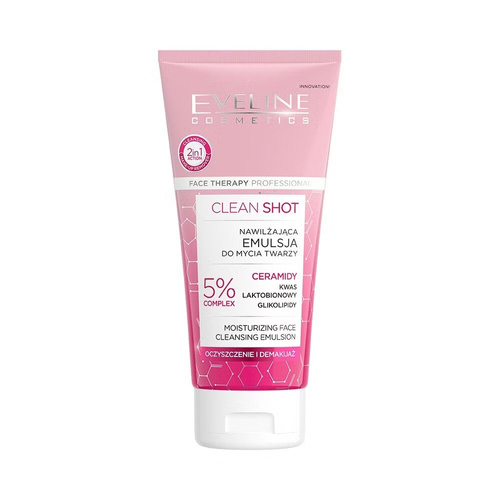 Eveline Clean Shot Nawilżająca Emulsja do Mycia Twarzy 150ml