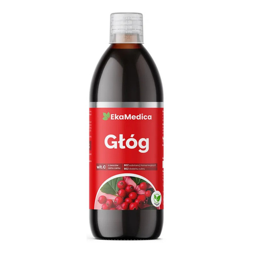 Ekamedica Głóg Płynny Suplement z Witaminą C z Camu Camu 500ml