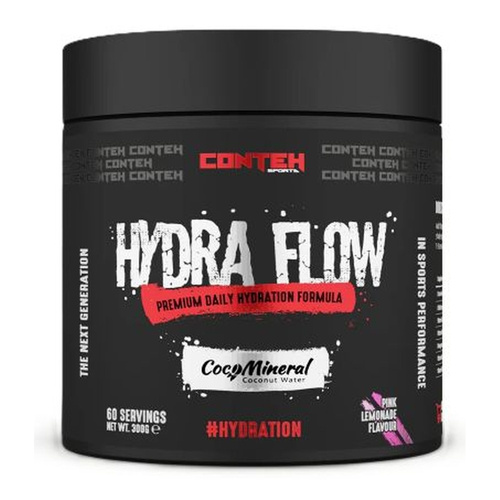 Conteh Sports Hydra Flow Proszek elektrolitowy do nawodnienia, Różowa Lemoniada 300g