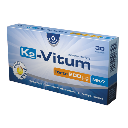 Oleofarm K2-Vitum Forte 200µg na Zdrowe Kości 30 Kapsułek