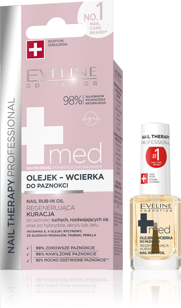 Eveline Nail Therapy Professional Regenerating Rub-in Oil for Dry and Splitting Nails 12ml