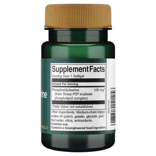 Swanson Fosfatydyloseryna 100mg na Pamięć i Koncentrację 30 Kapsułek