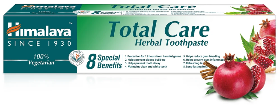 Himalaya 100% Vegetarian Total Care Herbal Toothpaste with Advanced Herbal Formula 75ml