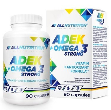 Allnutrition ADEK i Omega 3 Strong, kompleks witamin wspierający organizm, 90 Kapsułek