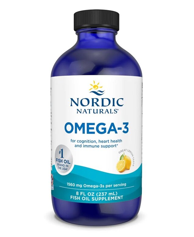 Nordic Naturals Omega-3 1560mg Wsparcie Odporności i Zdrowia Serca Smak Cytrynowy 237ml