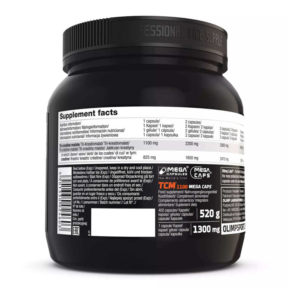 Olimp TCM 1100 Creatine Malate for Strength and Endurance 400 Capsules