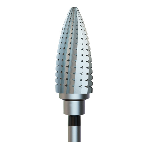 IQ Nails Tungsten Carbide Nail Drill Bit Pinecone Coarse Plain Toothing 6mm for Manicure and Pedicure 275.216.060 1 Piece