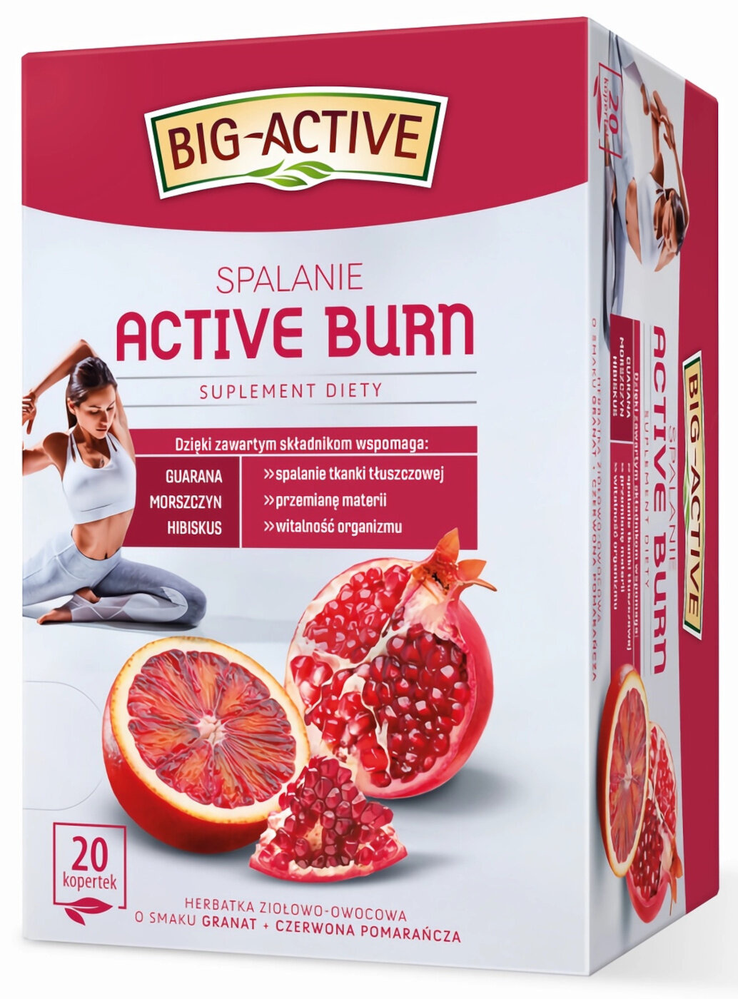 Big-Active Active Burn Burning Herbal-Fruit Tea with Pomegranate and ...