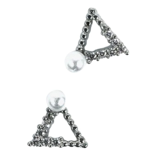 Semilac Manicure 781 Decoration Silver Triangle 2 Pieces