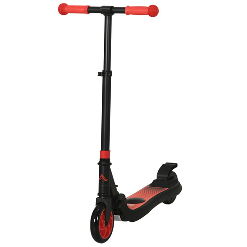 HOMCOM Folding Electric Scooter with Brake, for Ages 6+ Years, 8km/h Maximum Speed, Red