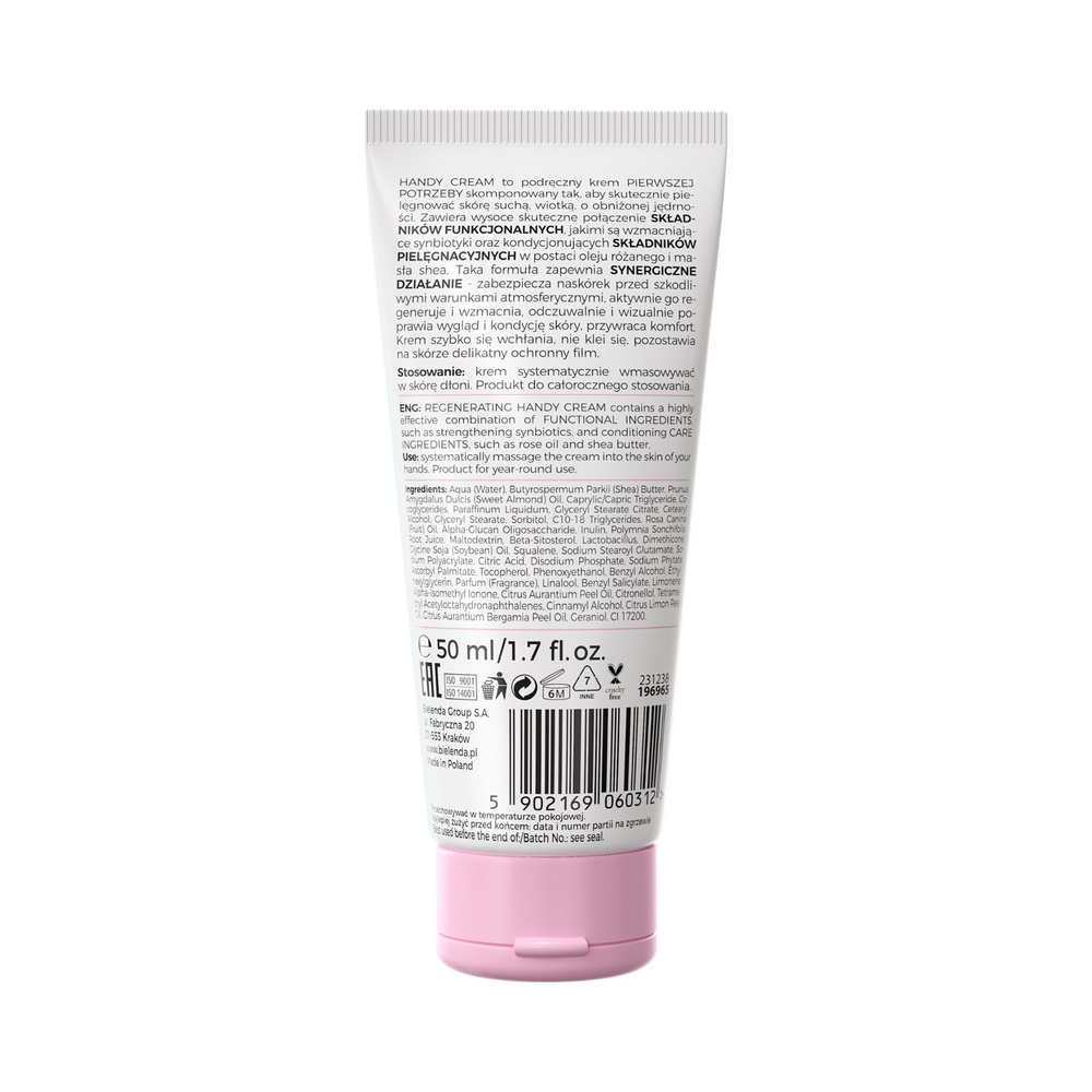 Bielenda Regenerating Hand Cream with Synbiotics and Rose Oil 50ml