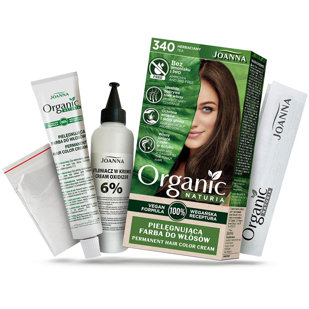 Joanna Organic Vegan Pielęgnująca Farba do Włosów Herbaciany 340 1 szt.