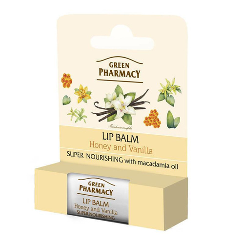 Green Pharmacy Odżywczy Balsam do Ust z Miodem i Wanilią SPF 10 4.8g