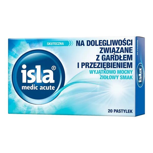 Isla Medic Acute Herbal Flavor for Adults and Children over 6 Years of Age 20 Lozenges