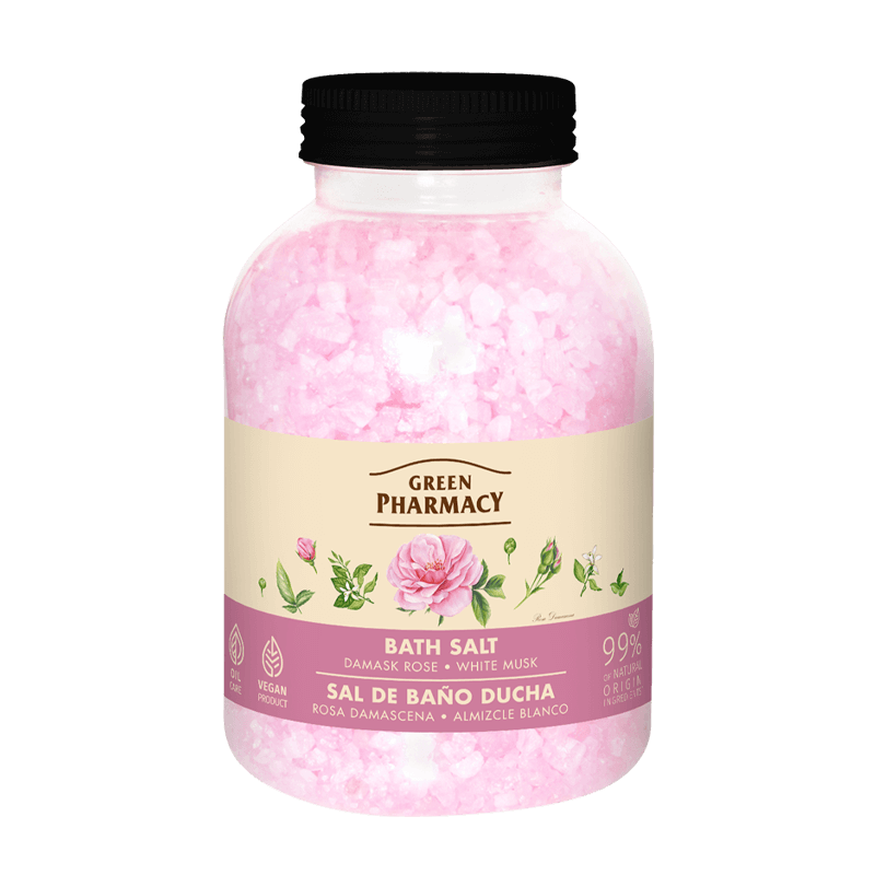 Green Pharmacy Bath Salts Damask Rose and White Musk 1000g
